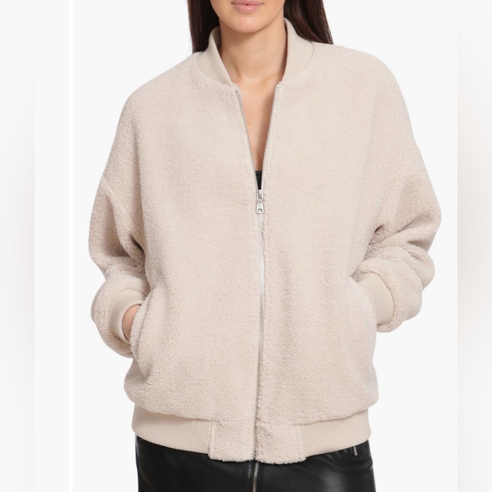 Anthropologie Avec Les Filles Sherpa Bomber Jacket Brown Size Medium